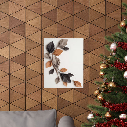 Paper Fold Wall Art Print | Autumn Japandi Minimal Line Art