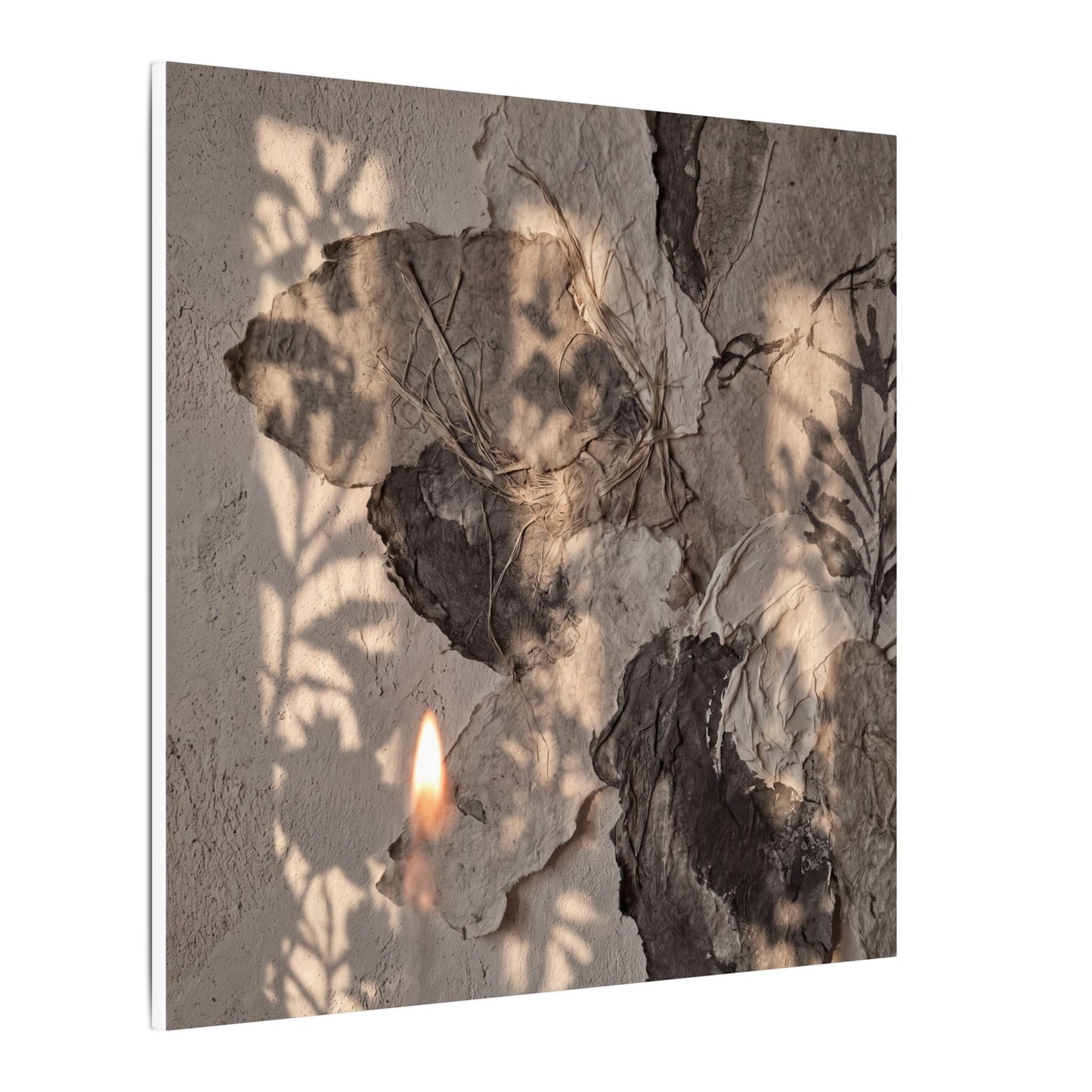 Shadow Play Summer Canvas Art | Japandi Elegant Design
