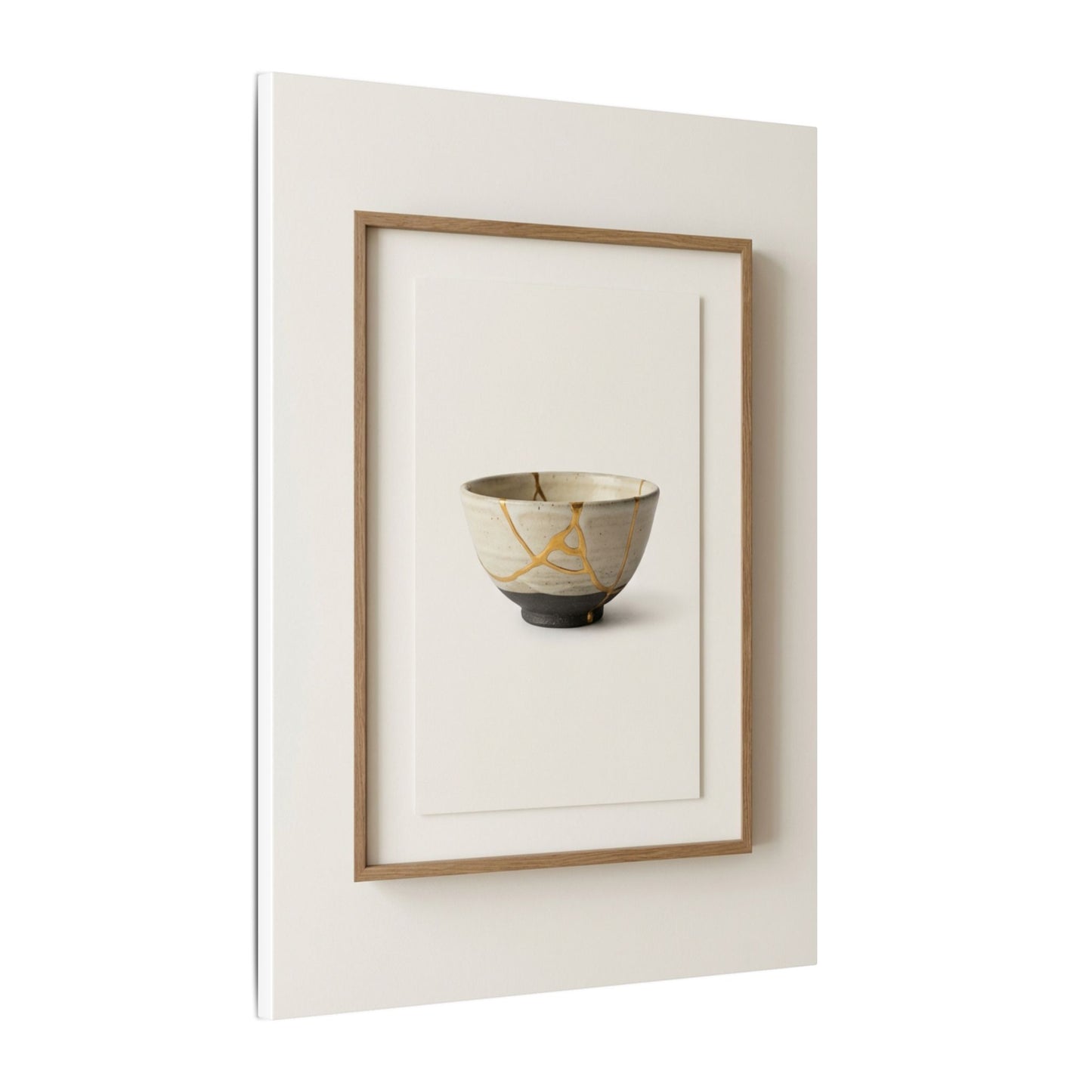 Kintsugi Charcoal Canvas Art