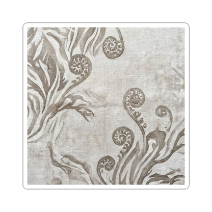 Fern Unfurling Summer Sticker | Japandi Neutral Design Art Print