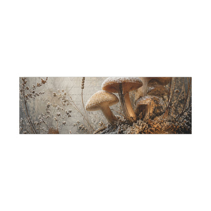 Wild Mushrooms Texture Canvas Art | Elegant Japandi Art