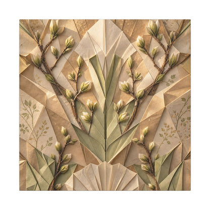 Kanso Paper Fold Canvas Art - Japandi Japanese Pattern