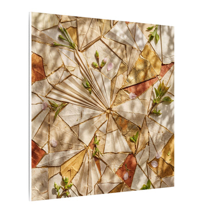 Resilient Paper Fold Canvas Art - Gold Repair Kintsugi