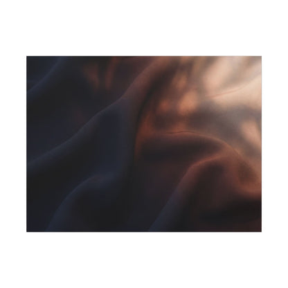 Dark Japandi Silk Drape in Dawn | Shadow Zen Canvas Art Art Print