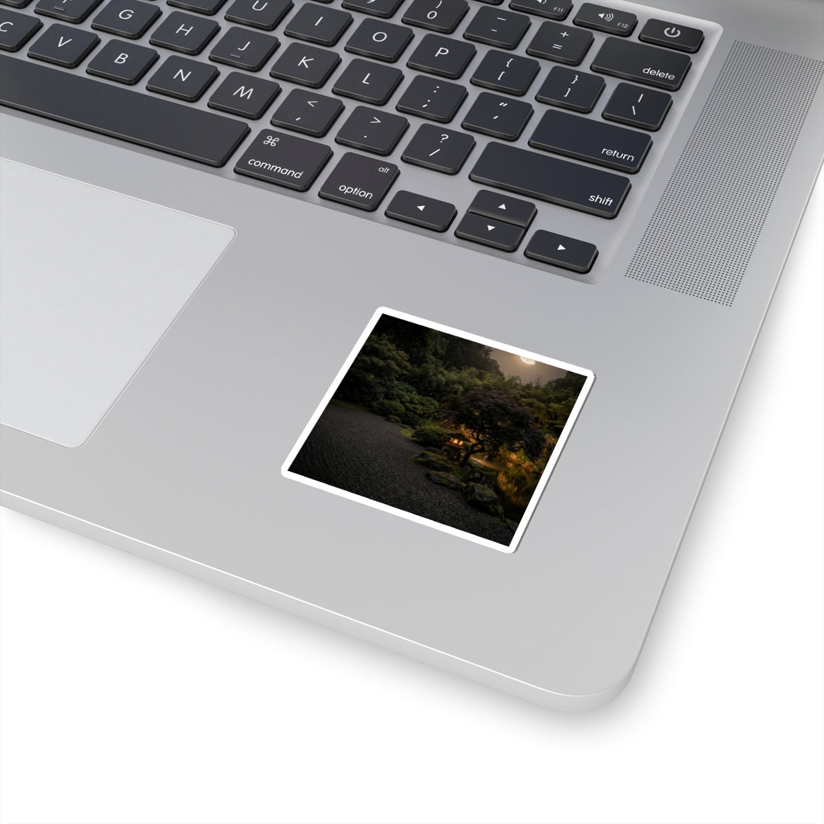 Moonlit Garden Sticker | Summer Dark Japandi Moody Minimal Art