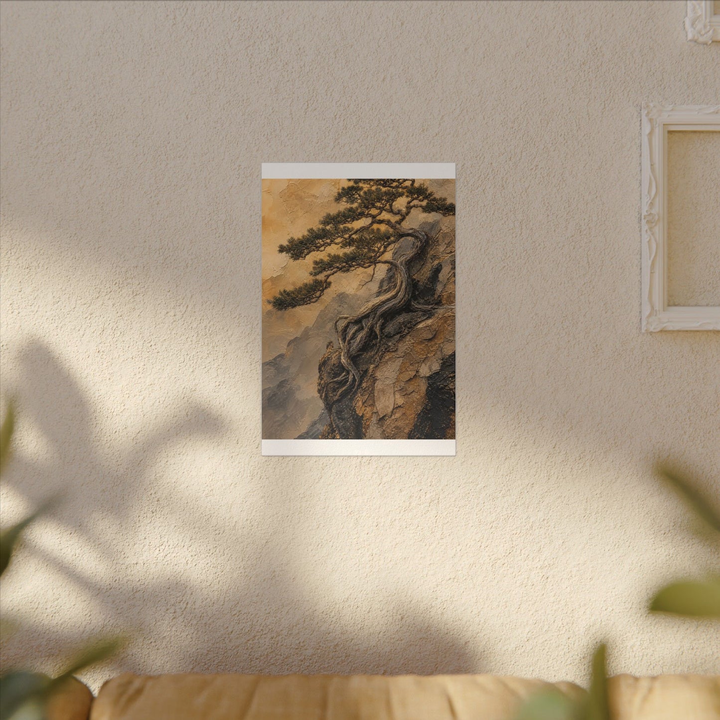 Summer Pine Tree Texture Canvas Art | Cozy Decor
