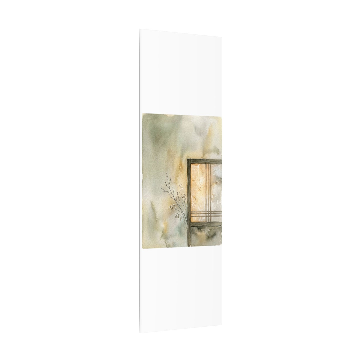 Ma Shoji Screen Canvas Art - Japandi Watercolor