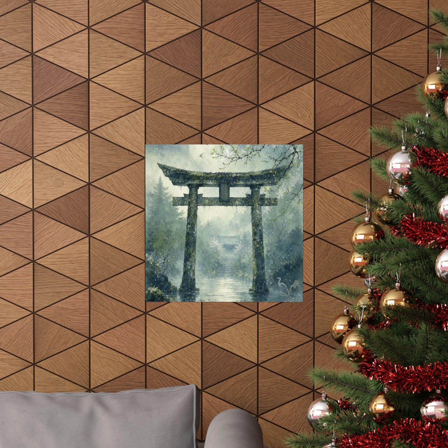 Datsuzoku Torii Gate Wall Art Print - Japandi Watercolor