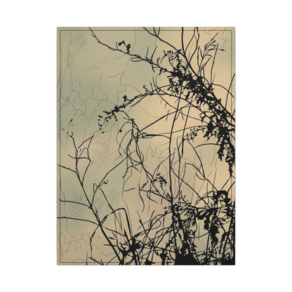 Golden Hour Shadow Play Canvas Art - Japandi Mono No Aware