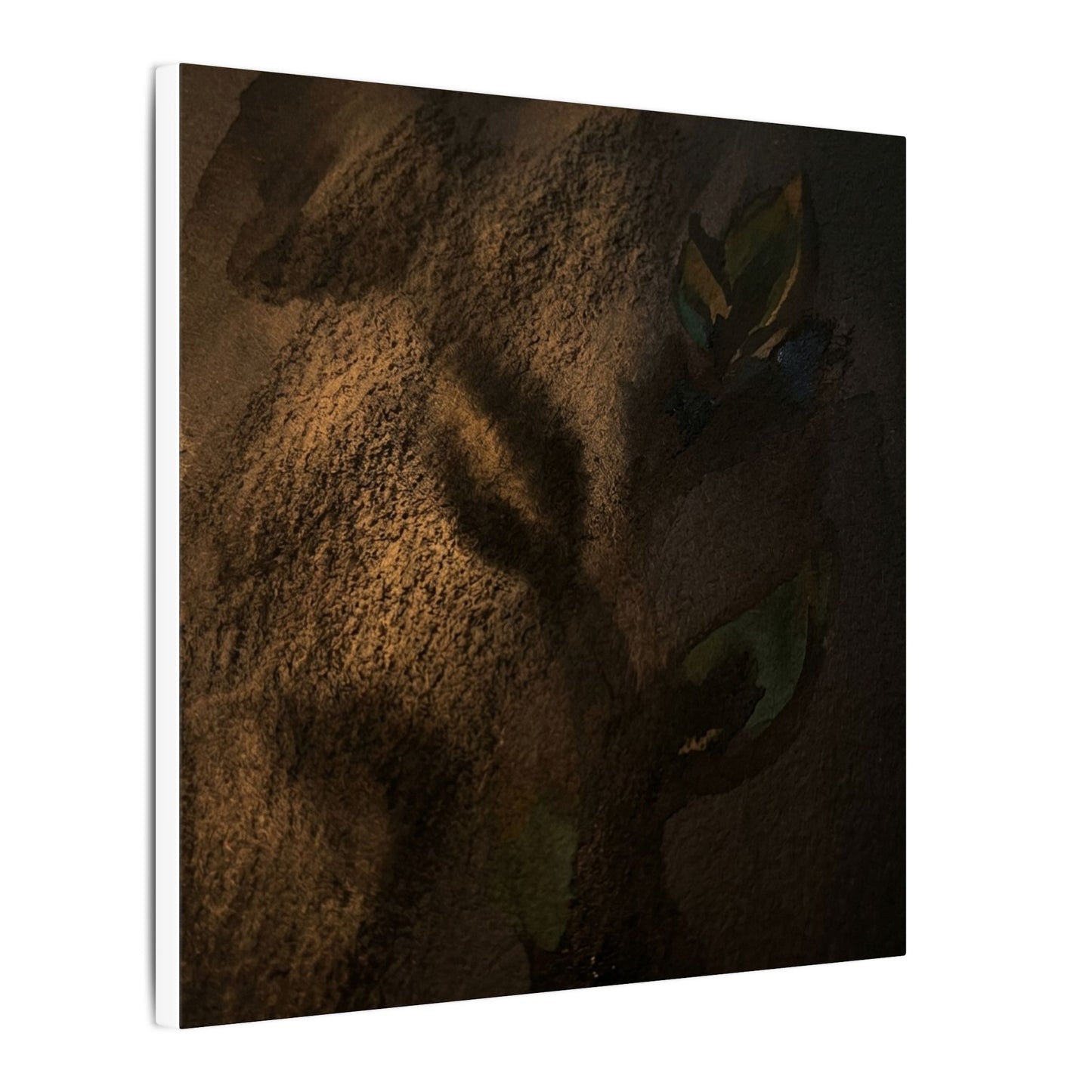 Candlelight Shadow Play Canvas Art - Dark Japandi Ma