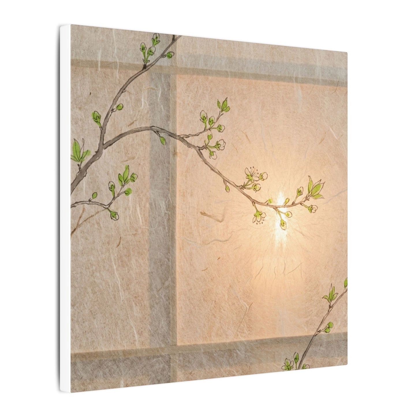 Spring Cherry Blossom Forest Whimsy Canvas Art | Rustic Decor