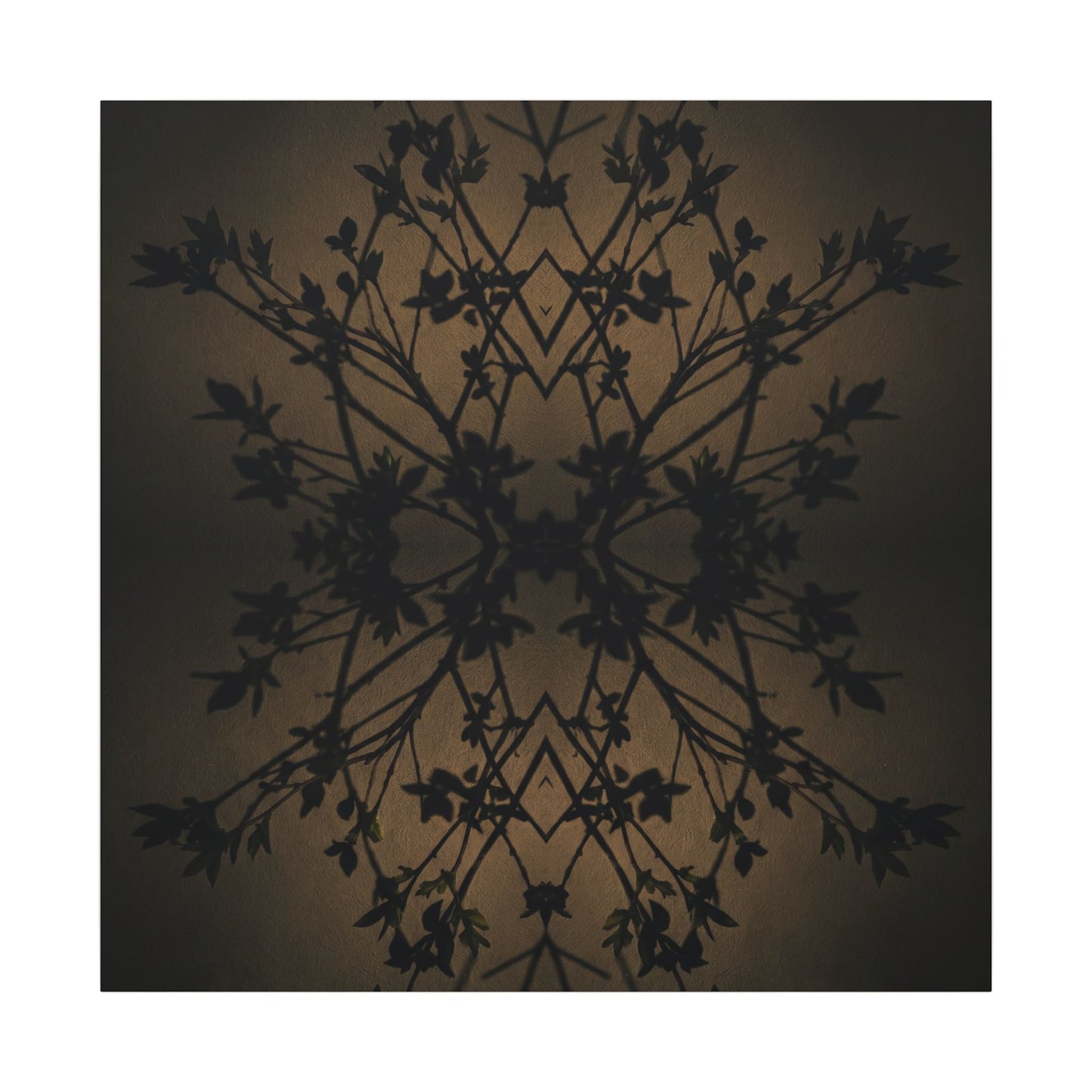 Golden Hour Shadow Play Canvas Art - Dark Japandi Seijaku