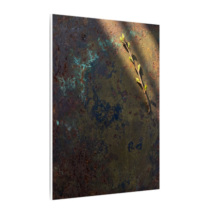 Golden Hour Rust Patina Canvas Art - Dark Japandi Ma