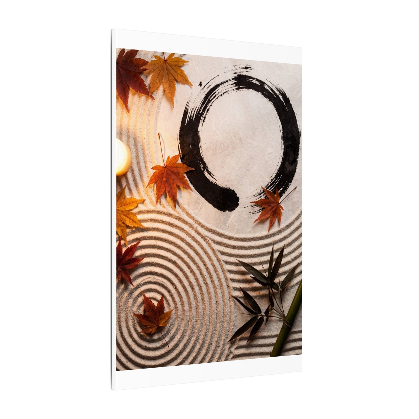 Tranquil Rock Garden Canvas Art - Enso Zen