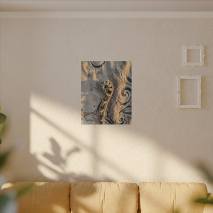 Fern Unfurling Canvas Art | Winter Japandi Japanese Pattern Art