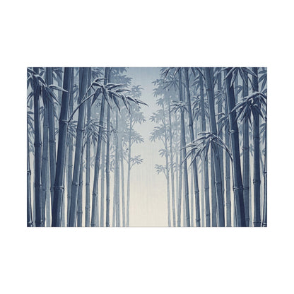 Bamboo Grove Canvas Art | Winter Zen Ukiyo E Inspired Art