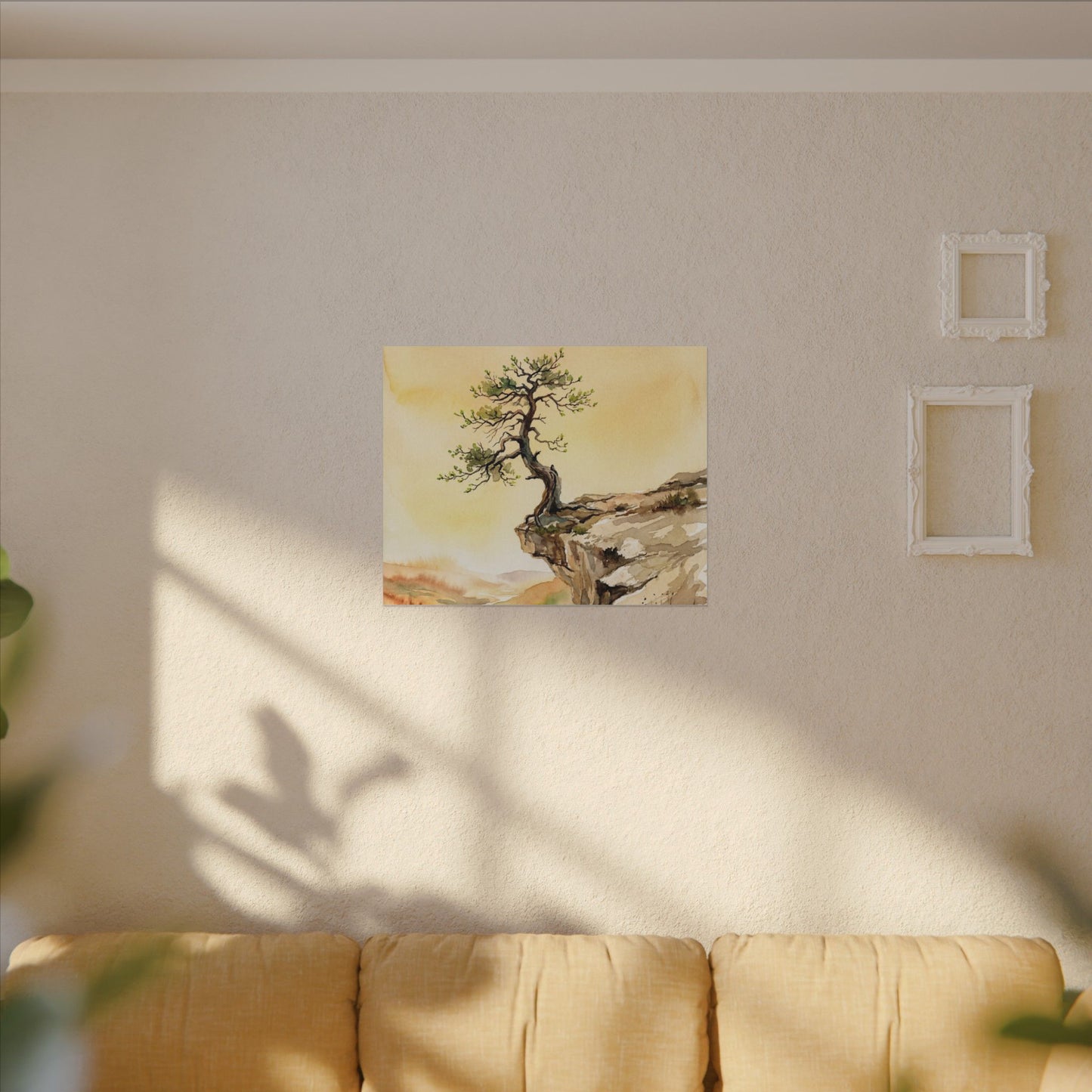 Golden Hour Pine Tree Canvas Art - Japandi Fukinsei