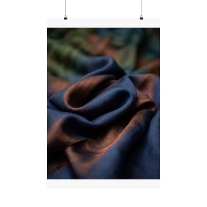 Overcast Silk Drape Wall Art Print - Dark Japandi Shibui