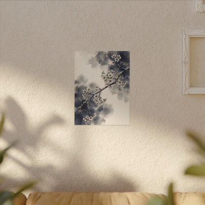 Ma Cherry Blossom Canvas Art - Kintsugi Gold Vein