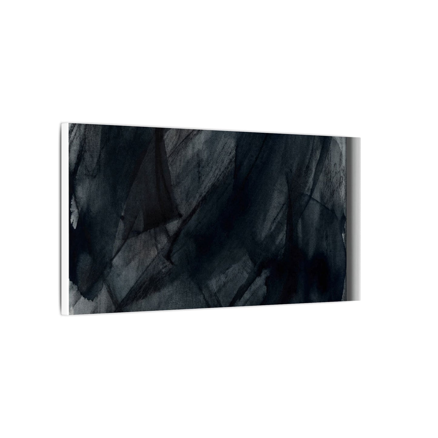 Deep Tones Dark Japandi Charcoal Canvas Art