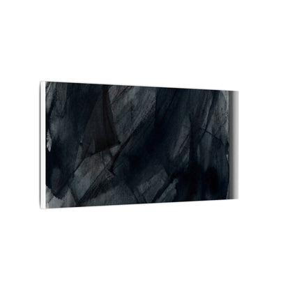 Deep Tones Dark Japandi Charcoal Canvas Art