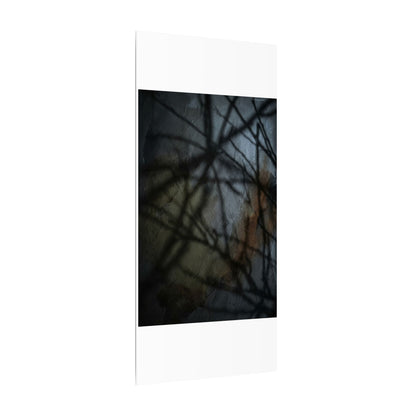 Shadow Play Dark Texture Canvas Art | Sophisticated Dark Japandi Art