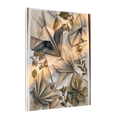 Golden Hour Paper Fold Canvas Art - Japandi Seijaku
