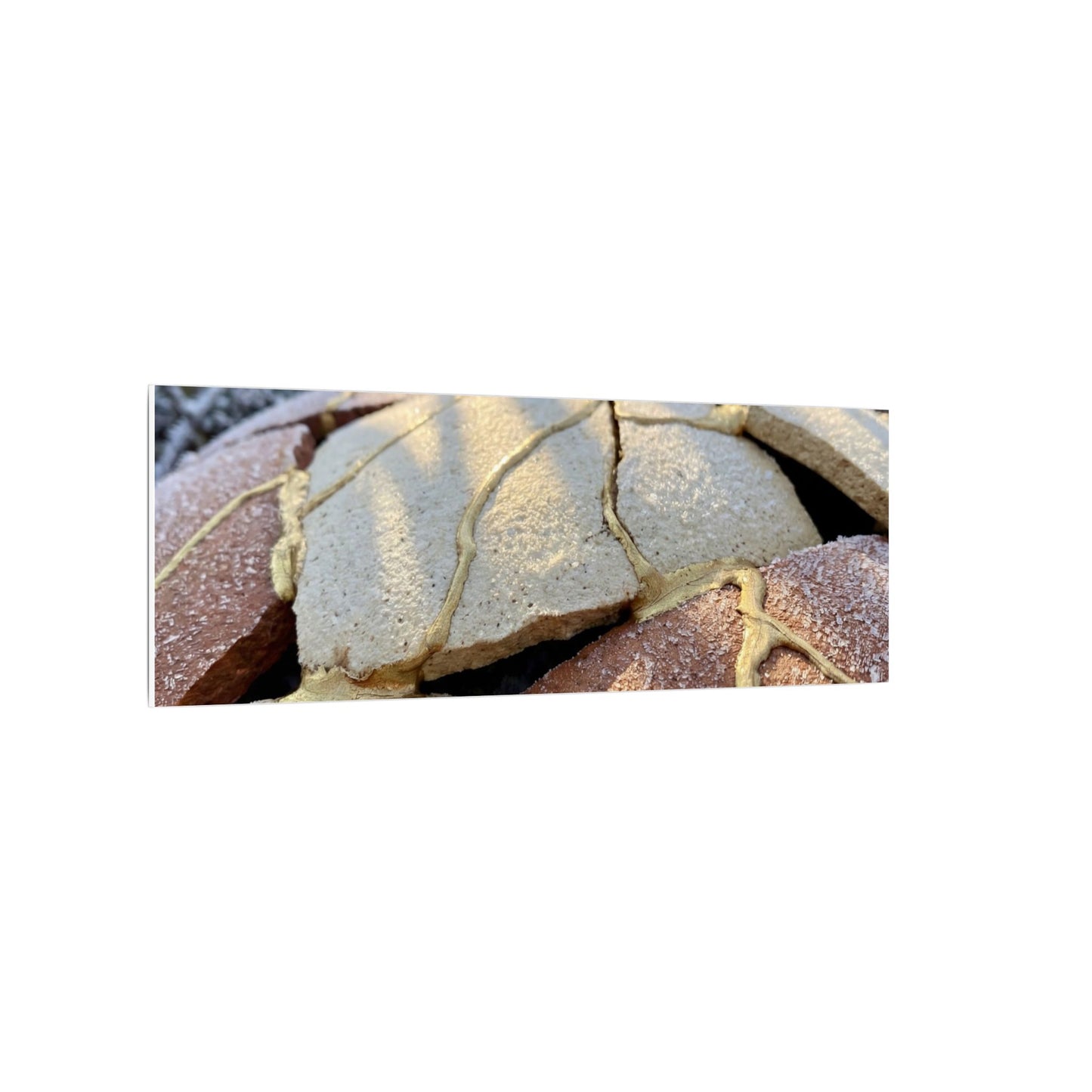 Broken Pottery Crackle Gold Canvas Art | Healing Kintsugi Art