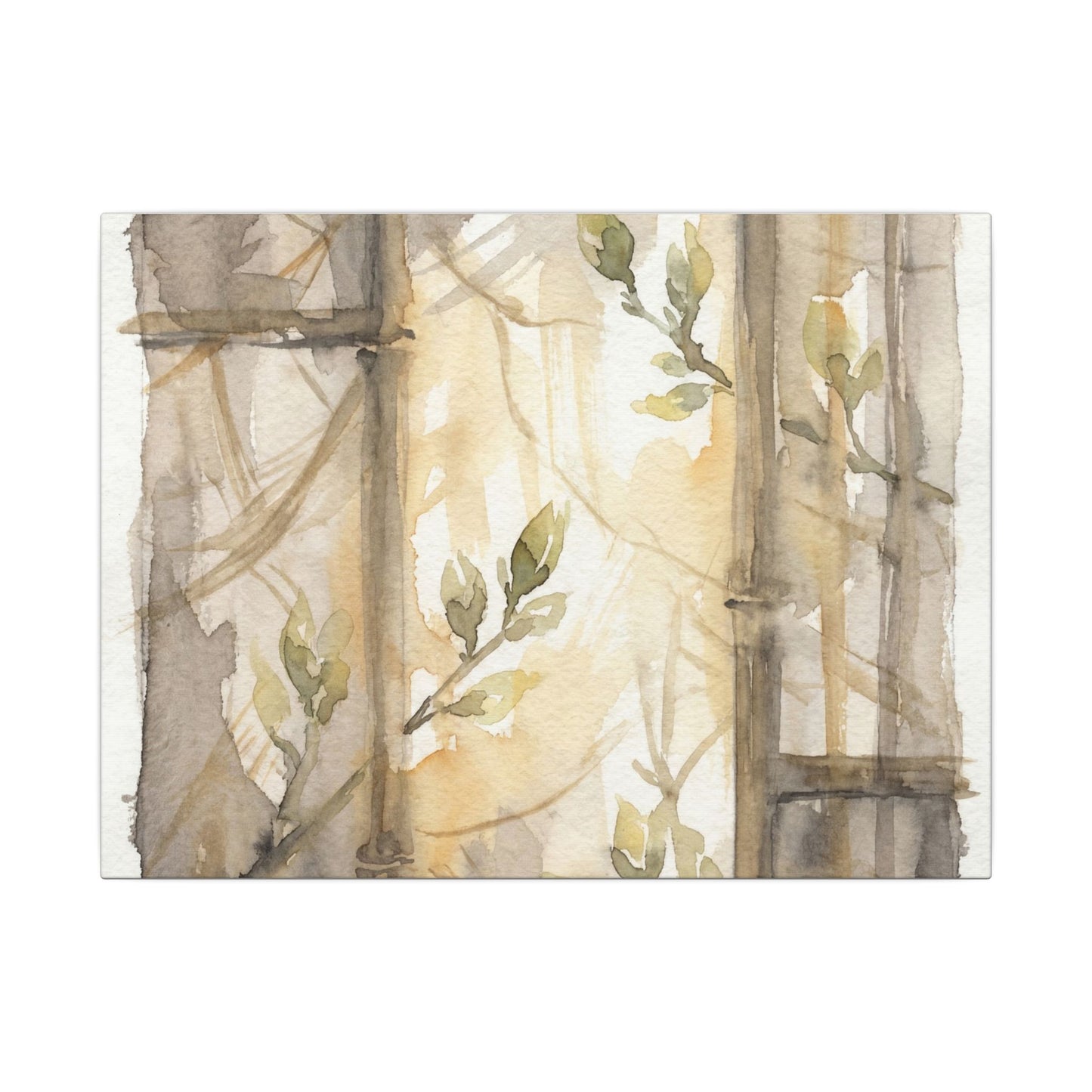 Shoji Screen Spring Canvas Art | Japandi Cozy Design Art Print