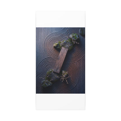 Spring Rock Garden Moody Minimal Canvas Art | Atmospheric Decor