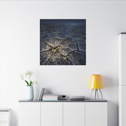 Cracked Earth Broken Beauty Canvas Art | Artful Kintsugi Art