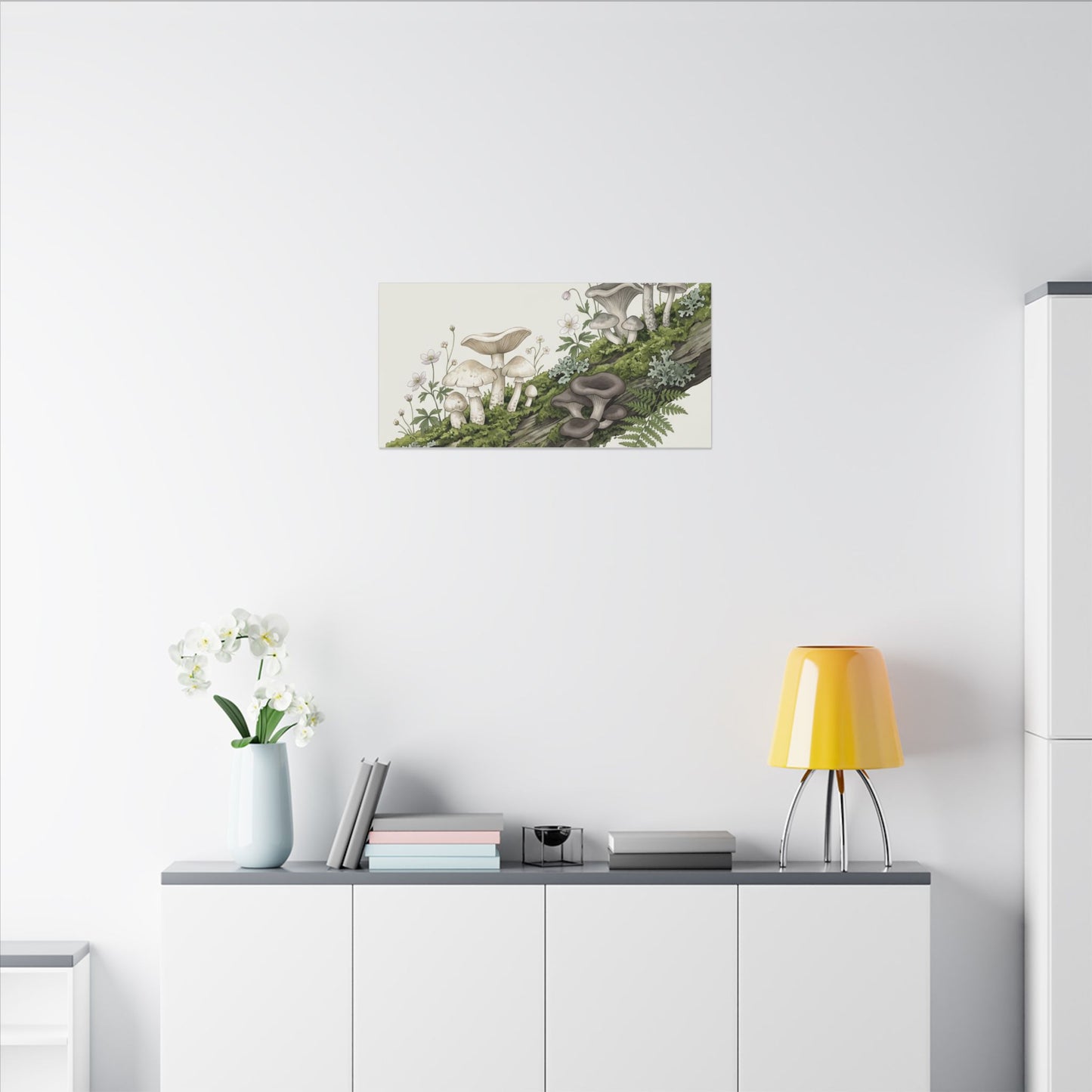 Dried Flowers Spring Canvas Art | Japandi Neutral Design