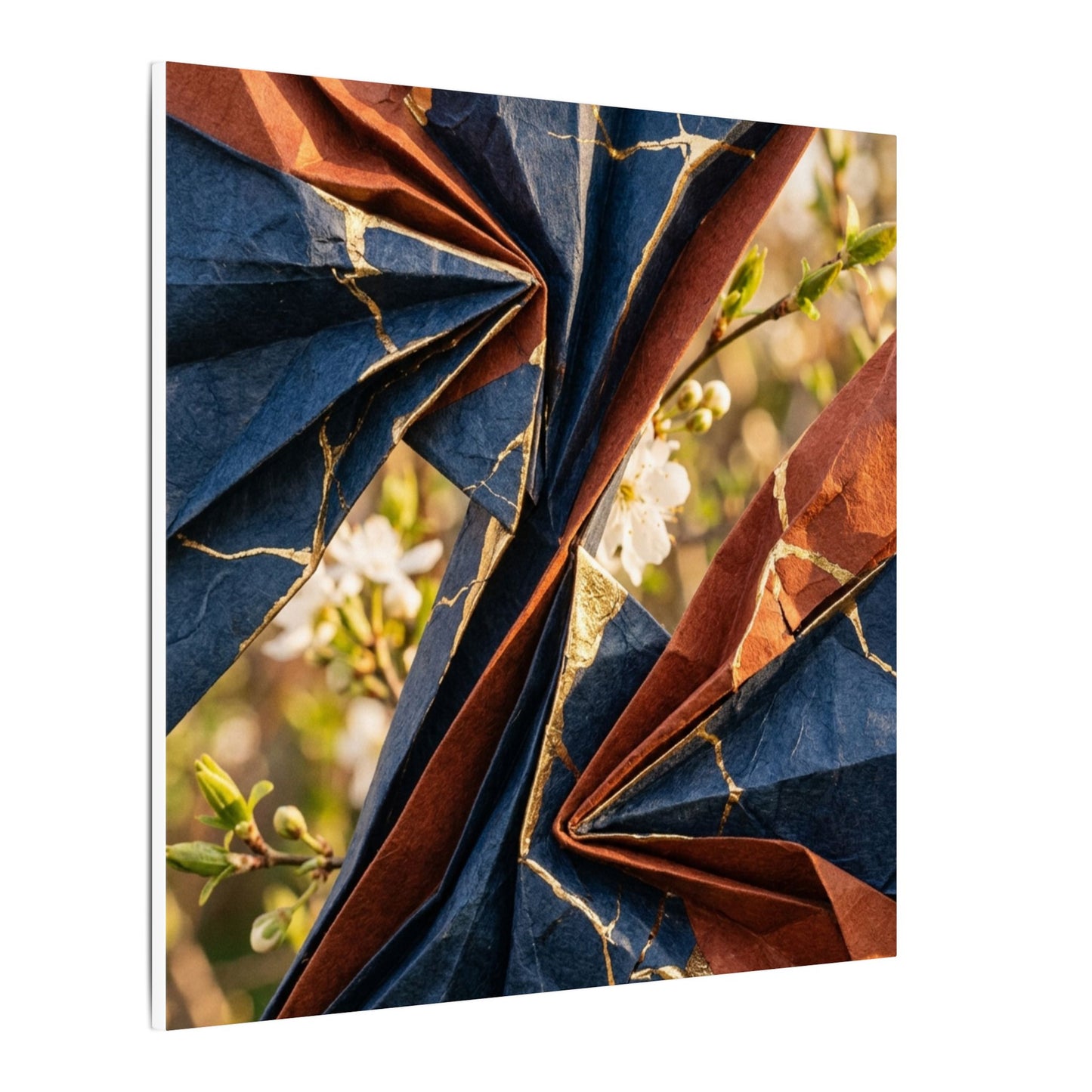 Golden Hour Paper Fold Canvas Art - Kintsugi Ma