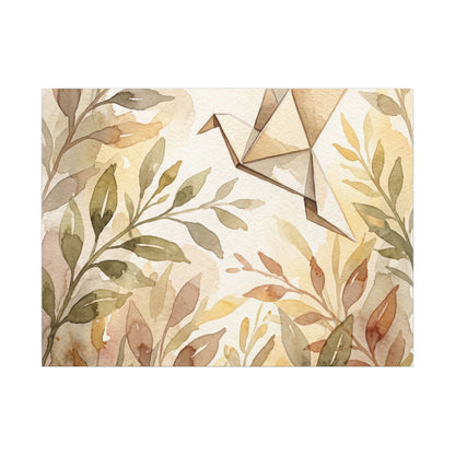 Fukinsei Paper Fold Canvas Art - Japandi Watercolor