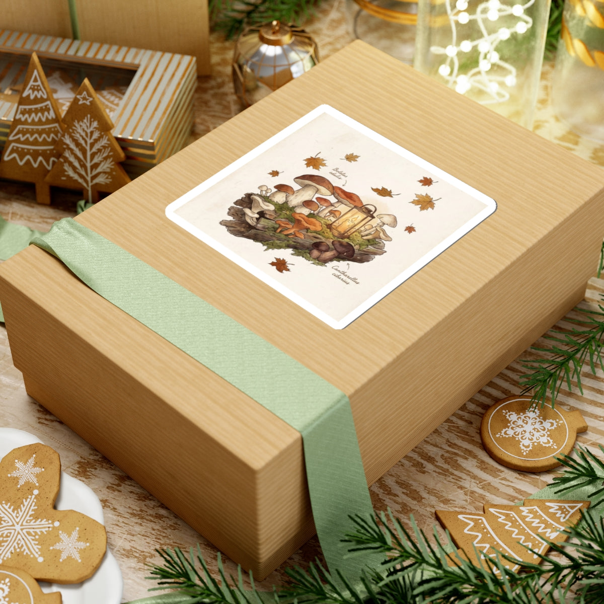 Autumn Wild Mushrooms Forest Whimsy Sticker | Earthy Decor