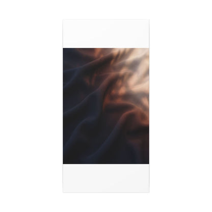 Dark Japandi Silk Drape in Dawn | Shadow Zen Canvas Art