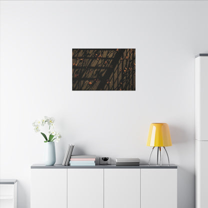 Shadow Play Canvas Art | Autumn Dark Japandi Moody Minimal Art