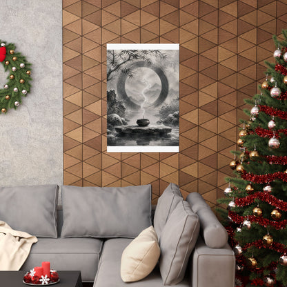 Dappled Incense Smoke Wall Art Print - Zen Seijaku