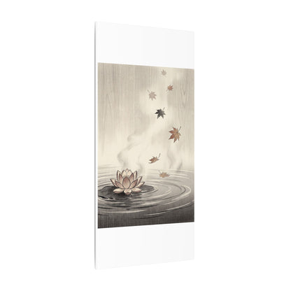 Lotus Flower Canvas Art | Autumn Zen Ukiyo E Inspired Art