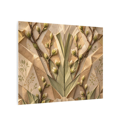 Kanso Paper Fold Canvas Art - Japandi Japanese Pattern