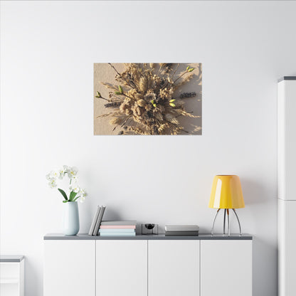 Dried Flowers Spring Canvas Art | Japandi Earthy Design