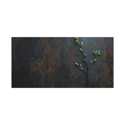 Rust Patina Moody Minimal Canvas Art | Moody Dark Japandi Art
