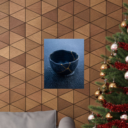Ceramic Bowl Gold Repair Wall Art Print | Artful Kintsugi Art