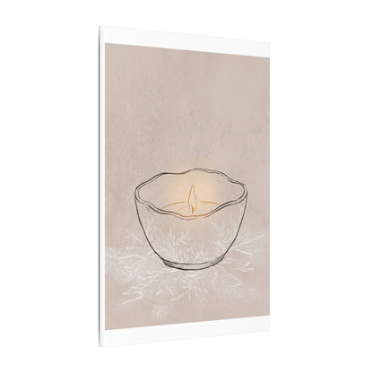 Ceramic Bowl Minimal Line Canvas Art | Neutral Japandi Art
