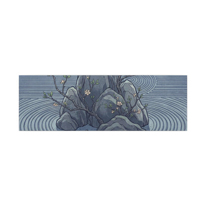 Spring Rock Garden Ukiyo E Inspired Canvas Art | Tranquil Decor