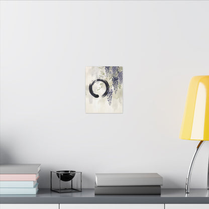 Wisteria Enso Canvas Art | Serene Zen Art