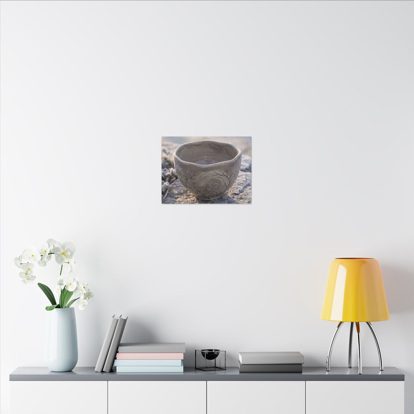 Seijaku Ceramic Bowl Canvas Art - Japandi Japanese Pattern