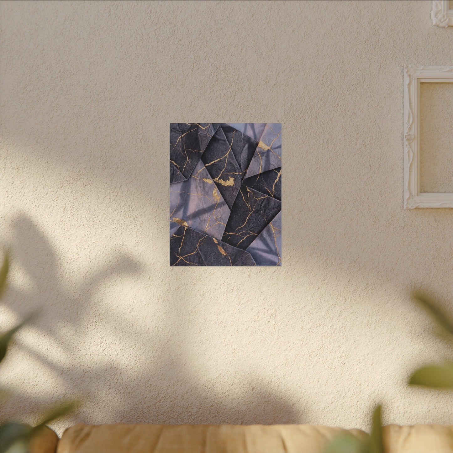 Seijaku Paper Fold Canvas Art - Kintsugi Gold Vein