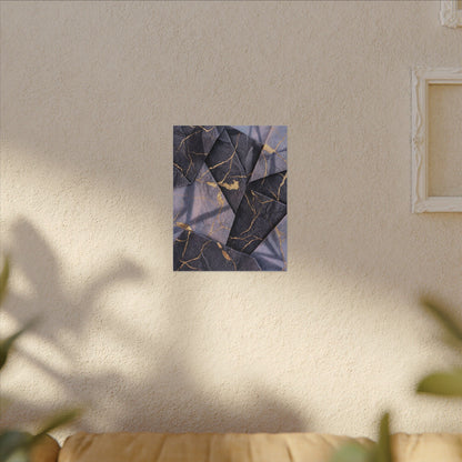 Seijaku Paper Fold Canvas Art - Kintsugi Gold Vein