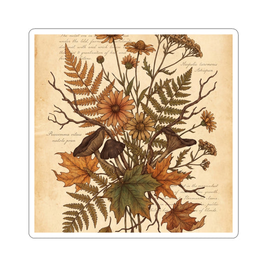Cozy Dried Flowers Sticker - Vintage Botanical Cottagecore